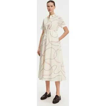 Dámské šaty Tommy Hilfiger Košilové šaty Voile WW0WW46009 Béžová Regular Fit 36