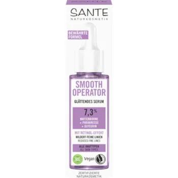 Kosmetika Vyhlazující sérum na obličej s účinkem retinolu 7,3 % - vigna aconitifolia, paracress a glycerin eco 30 ml - SANTE