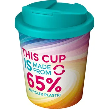 Hrnek s tepelnou izolací Brite-Americano Espresso Eco odolný proti rozlití a objemem 250 ml - Vodní modrá