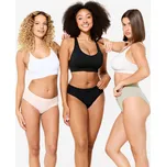 DECATHLON Sada 3 dámských kalhotek bezešvé L RŮŽOVÁ|ZELENÁ|ČERNÁ