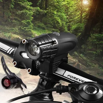 Svítilna Svítilna na kolo s USB + červená brzdová lampa