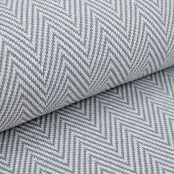 Kabátovina N6977, bílo-šedý cik cak, š.150