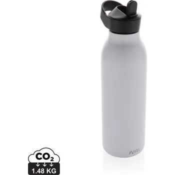 Termohrnek Flip-top lahev na vodu Avira Ara 500ml z RCS recykl. oceli - Bílá