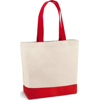 Nákupní taška EDMONTON. 100% bavlněná plátěná taška (280 g/m²) - Červená