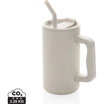 Hrnek Cube 800 ml z recykl. oceli s certifikací RCS - Béžová