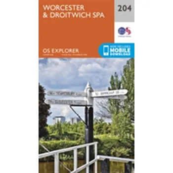 Encyklopedie Worcester and Droitwich Spa - Ordnance Survey [EN] (2015, Skládaná mapa, Ordnance Survey)