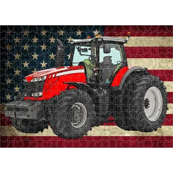 Puzzle puzzle s traktorem Massey Ferguson 8670 300 dílků