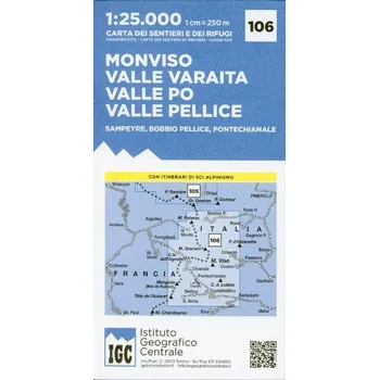 IGC Wanderkarte Monviso [IT] (2016, Mapový list, IGC Istituto Geografico Centrale)