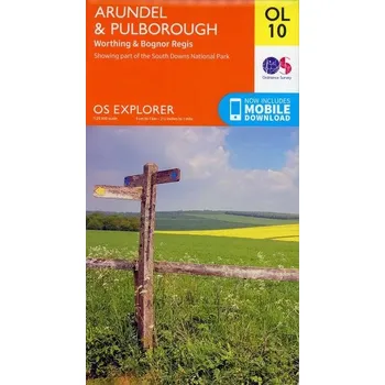 Encyklopedie Arundel & Pulborough, Worthing & Bognor Regis - Ordnance Survey [EN] (2015, Skládaná mapa, Ordnance Survey)