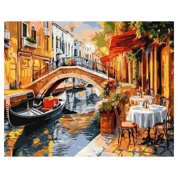 Set školních potřeb Malowanie po numerach - Weneckie uliczki 40x50cm