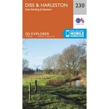 Encyklopedie Diss & Harleston - Ordnance Survey [EN] (2015, Skládaná mapa, Ordnance Survey)