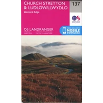 Encyklopedie Ludlow & Church Stretton, Wenlock Edge - Ordnance Survey [EN] (2016, Skládaná mapa, Ordnance Survey)