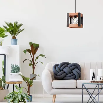 Envostar Lee závěsné světlo dřevo/černá 1 světlo světlé dřevo, černá 1 x 60 W - Doprava zdarma