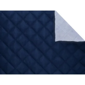 Podšívka polyesterová, prošívaná 5x5 tavené sváry, zateplená, modrá, metráž