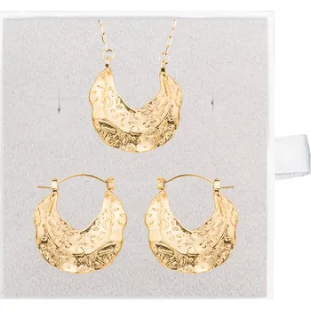 Souprava šperků franco bene Vzorovaný set náušnice a náhrdelník - pozlacený | 2227