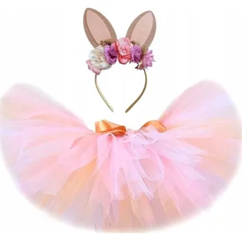 Karnevalový kostým KOSTÝM KOSTÝM KRÁLÍČEK ŠATY TUTU SUKNĚ SUKNĚ UŠI 134 140