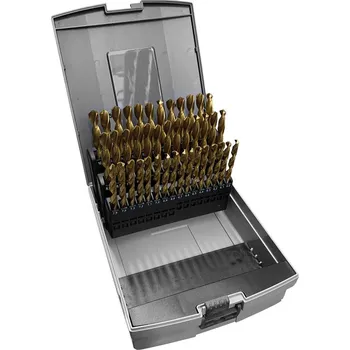 Vrták NÁSTROJE CZ Sada vrtáků 41 dílná, 6,00-10,00x0,1mm S338RCZ002HSS TiN, plastová krabička - SV338RCZ002HSSTIN-41P