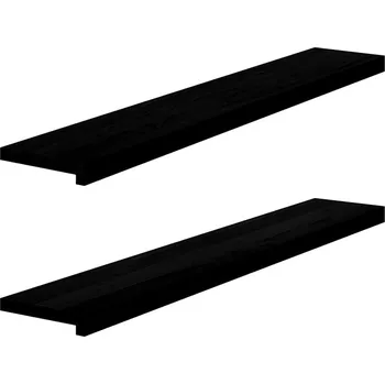 Parapet vidaXL Okenní parapety 2ks tmavě hnědé 120x20x2cm masivní dub