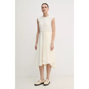 Dámské šaty Šaty Dkny béžová barva, midi, DD4KC366 01X, vel. 32