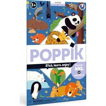 Plakát POPPIK XXL vzdělávací samolepkový plakát Dobrou noc 3+