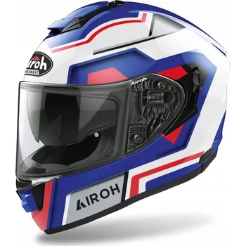 Helma na motorku PŘILBA AIROH ST501 SQUARE MODRO/ČERVENÁ LESKLÁ XS