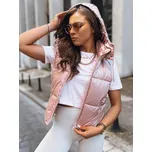 Růžová krátká prošívaná vesta OSHE TY3705 Velikost: L