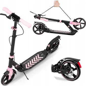 Koloběžka Velká skládací městská koloběžka Sesttino SHIRO Kotoučová brzda Tlumení rázů - Pink