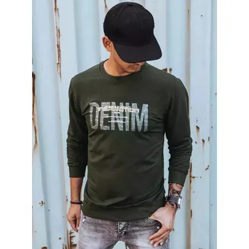 Pánská mikina Khaki mikina s nápisem DENIM BX5358 Velikost: 2XL