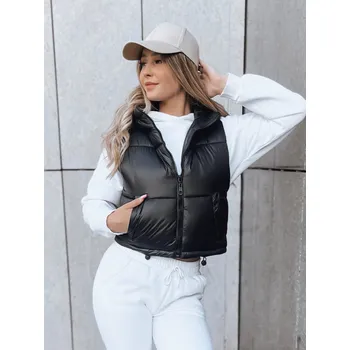 Dámská vesta Černá prošívaná vesta kratšího střihu CEDAR TY3780 Velikost: M