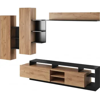 Obývací stěna Laski Obývací stěna Alva dub craft + antracit