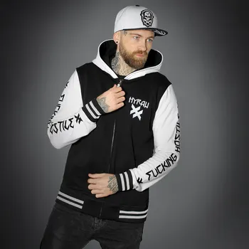 Pánská mikina mikina s kapucí pánské - HOSTILE WHITE - HYRAW - F23-M15 - XL