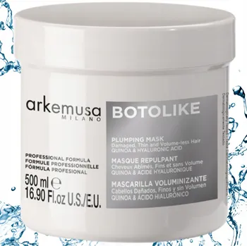 Vlasová regenerace Arkemusa Botolike Plumping Maska na vlasy pro poškozené a jemné vlasy 500 ml