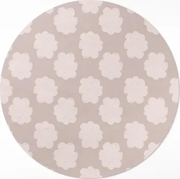 Koberec Kulatý Koberec PVC ⌀ 150 cm Malované obláčky v pastelových barvách
