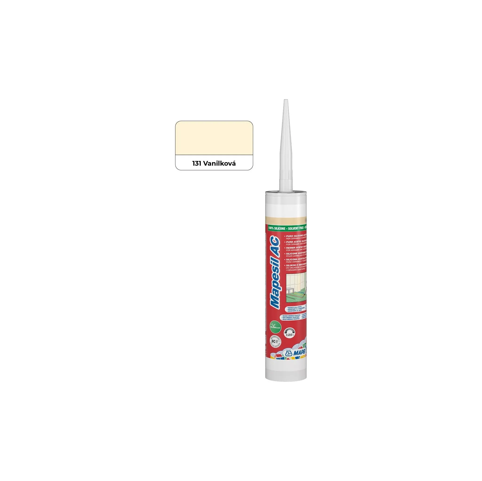 Fotografie 2 - Stavební silikon Mapei Mapesil AC 310 ml 131 vanilkový