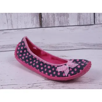Dívčí bačkory Balerínky bačkůrky cvičky Befado 893Y090 puntíkované s mašličkou velikost: 33
