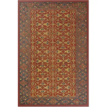 Koberec Koberec do Domu Rozměr: 120x180 cm Červený, modrý a žlutý retro vzor