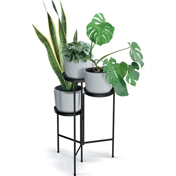 Stojan na květiny Prosperplast Stojan na květiny, 3 - patra, černý kov, plast TOL STAND