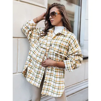 Dámská košile Zeleno-žlutá károvaná košile LORI TY2574 Velikost: M/L