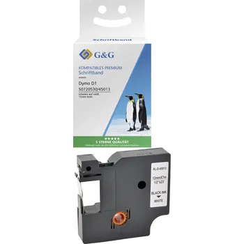 Kotouček do pokladny a tiskárny štítků páska do štítkovače G a G BB-D-G-D1-45013 kompatibilní náhradní DYMO 45013 Barva pásky: bílá Barva písma: černá 12 mm 7 m