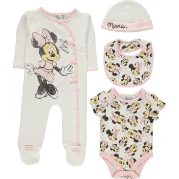 Dívčí pyžamo Character 4 Piece Romper Set Infants Minnie Mouse 9-12 měsíců