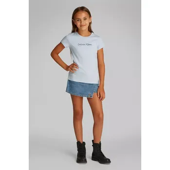 Chlapecké tričko Dětské bavlněné tričko Calvin Klein Jeans modrá barva, IG0IG02857 IG0IG02857.128.176.PPYA 05X, vel. 128