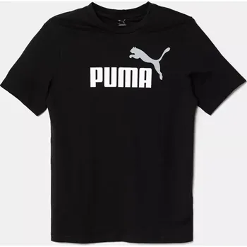 Chlapecké tričko Dětské bavlněné tričko Puma ESS 2 COLOR No.1 Logo Tee černá barva, s potiskem, 685778 99X, vel. 116