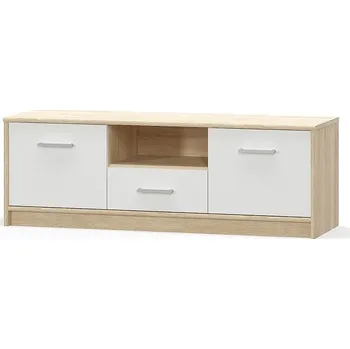 Televizní stolek TIPS TV stolek 2D1S bílá/dub sonoma