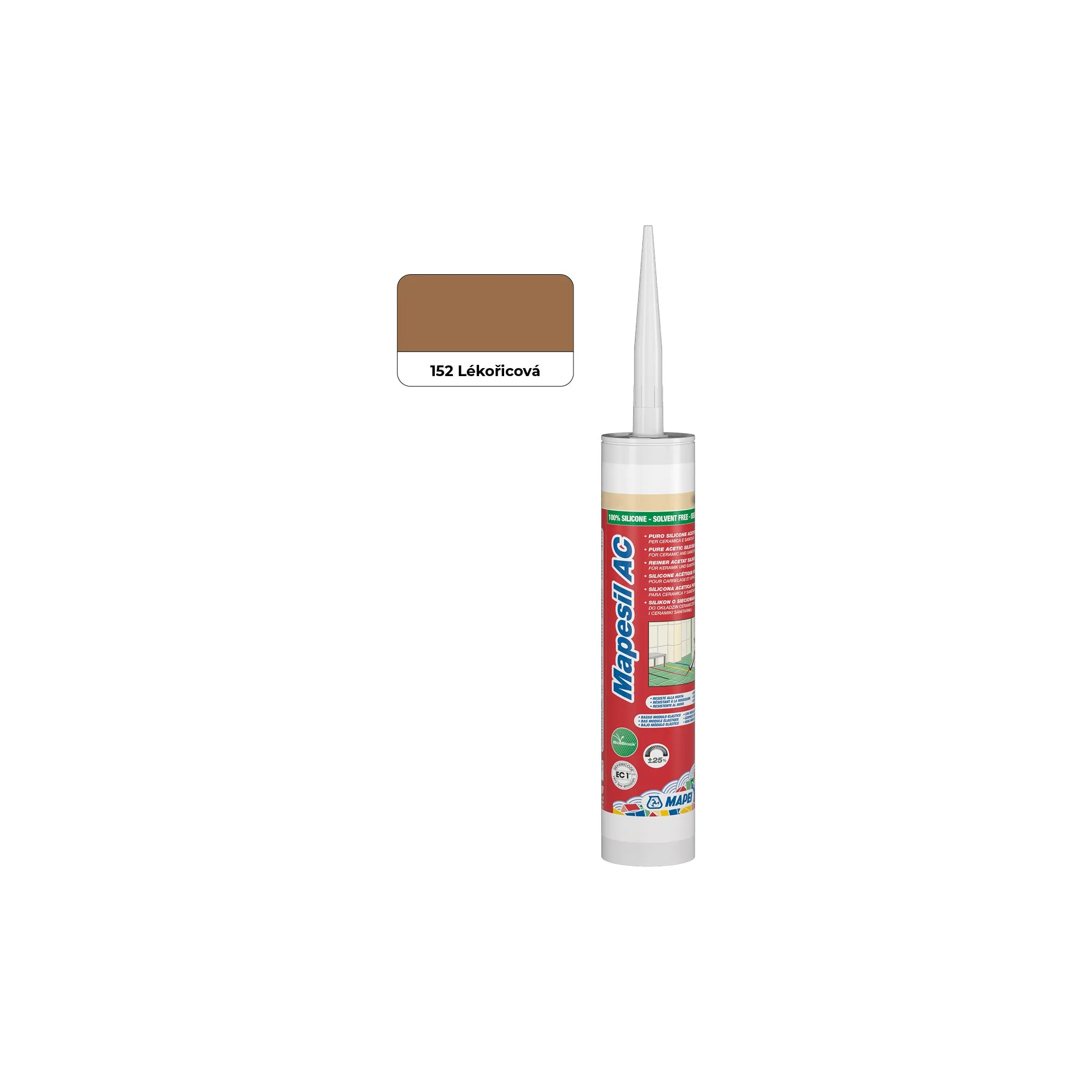 Fotografie 2 - Stavební silikon Mapei Mapesil AC 310 ml 152 lékořicový