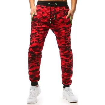 Červené pánské maskáčové tepláky UX3510 Velikost: XL