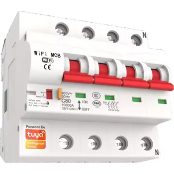 Jistič MXM Wifi jistič 40A - Tuya, 4 póly, s ochranou proti zkratu