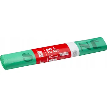 Pytle na odpadky Pytle na SKLO, pro třídění odpadu Scley 60L, zelené, balení 10 Ks