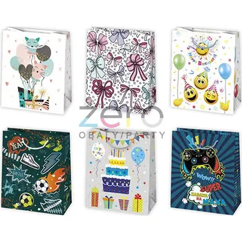 Dárková taška Taška papírová dárková 19x23x10,5 cm (lak) - dětské (mix 4)