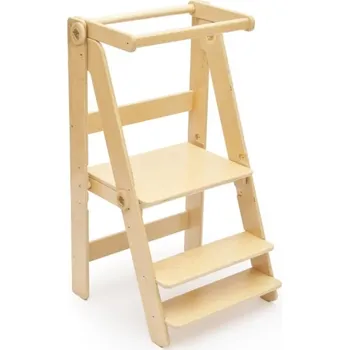 Stolička BusyKids Skládací rostoucí učící věž Moon 92 cm varianta: přírodní (natur)