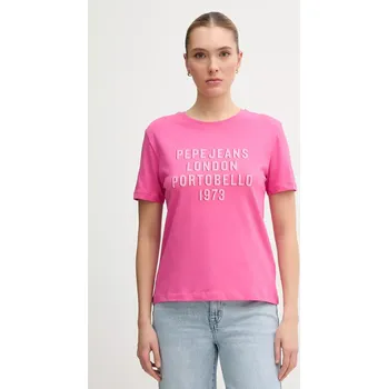Pánská móda Bavlněné tričko Pepe Jeans RUBY PL506027 růžová 42X, vel. M